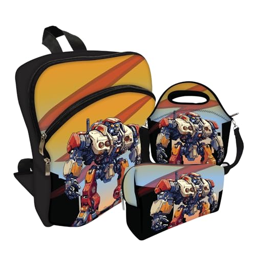 Kit Escolar Mochila+Lancheira+Estojo Robo-Max