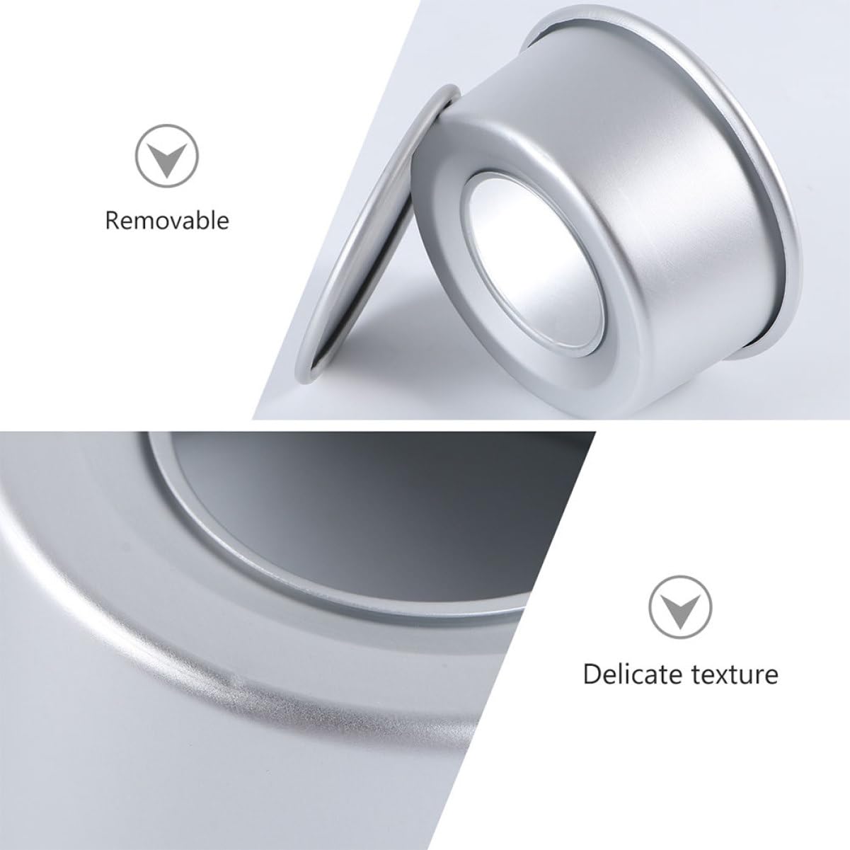 8 Moldes Redondos Resistentes al Horno para Hornear con Fondo Extraíble de Aleación de Aluminio Anodizado Ideales para Pastelería y Repostería en Cocina Doméstica