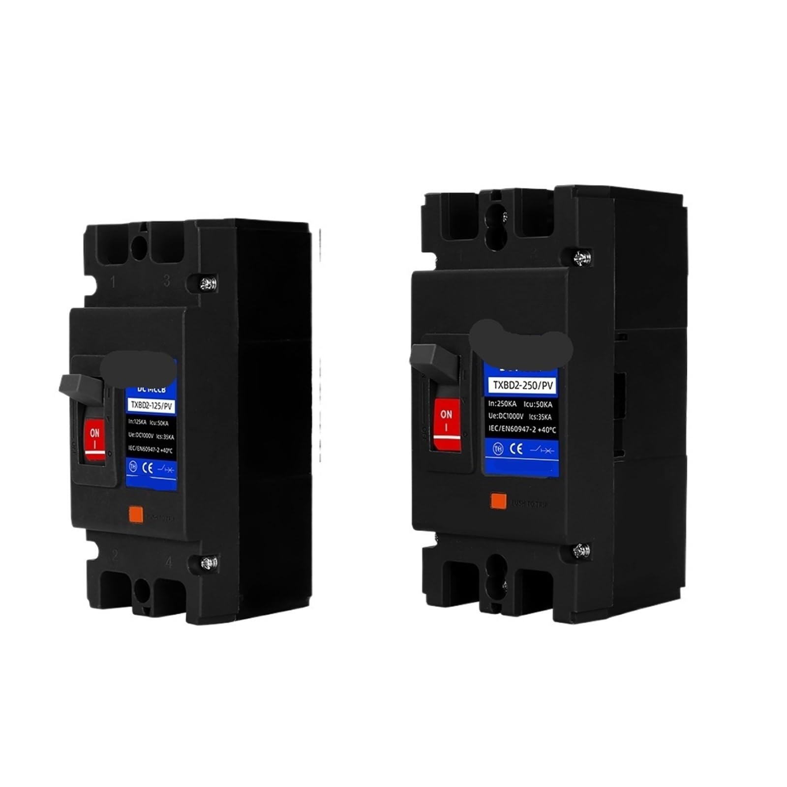 Applicable to Interruttore automatico DC con scatola stampata solare 125A 250A 2P MCCB protezione da sovraccarico interruttore protettore Isolatore batteria fotovoltaica FV(200A)