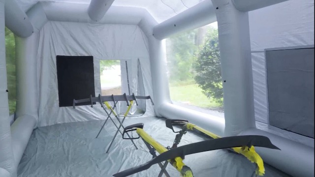 Amazon.com: OZIS 25X13X9Ft Inflatable Panit Booth with High-Power