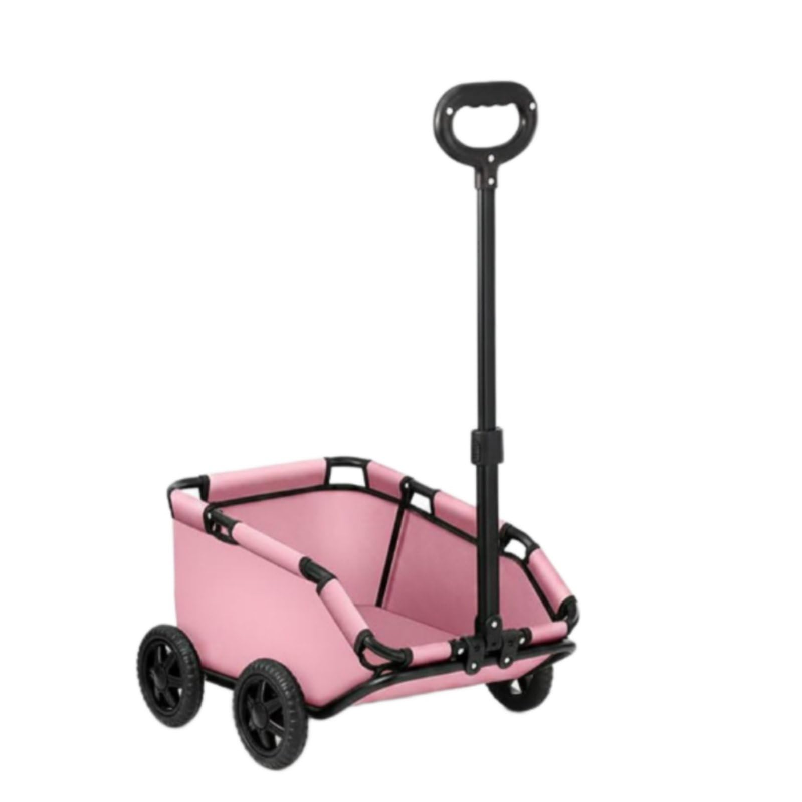 Foldable Pet Stroller Lightweight 4 Wheel Pet Stroller Shock Absorbing Pet Gear for Small Pets, Cats, Walking, Shopping, Outdoor, Pink-image-24