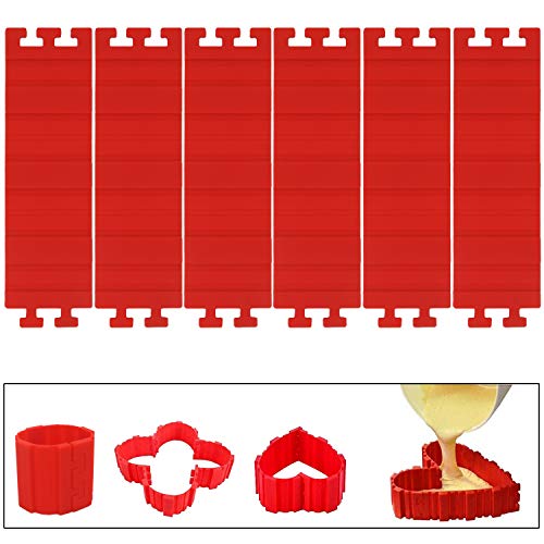 Ggoupty 6 Packs Silicone Cake Mold Non Stick Thick Silicone Strips Diy Baking Shape Tools For Various Dessert #TOP18