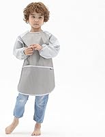 Vista 42 de Kids Waterproof Art Smock – Long Sleeve Apron for Painting, Baking, Sensory Play (Ages 1–10)
