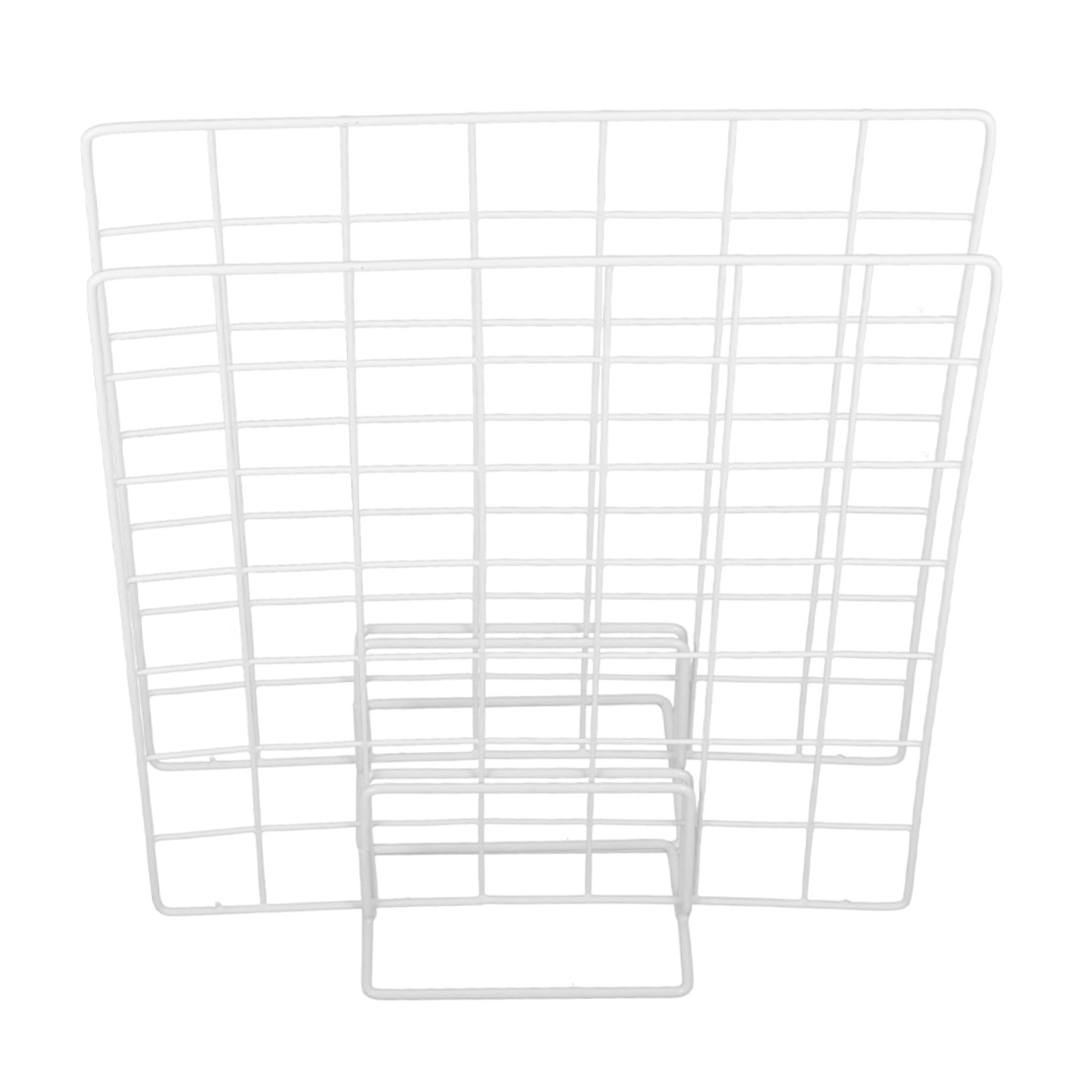 Grille minimaliste moderne en fer blanc rigide pour galeries et studios