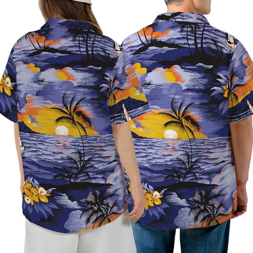 Image of Men's Hawaiian Wrinkle Free Short Sleeve Button Down Funny Tropical Floral Beach Vacation Shirt