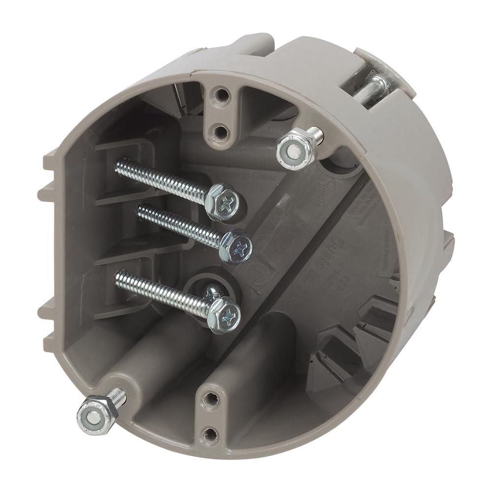 Southwire Electrical Box for Ceiling Fan, Light Fixture, 50lb Ceiling Fan and 75lb Light Fixture Support, Depth Adjustable, Gray, MSBFAN