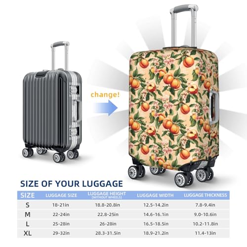 Luggage Cover Protector - Cute Peach Print Suitcase Covers for Luggage Fit 22-24 Inch Suitcase2