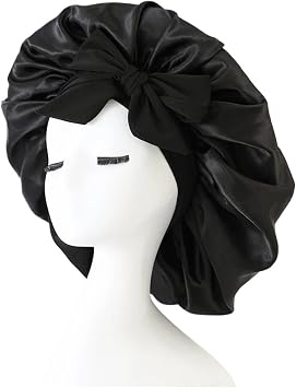 Bonnets Silk Satin Hair Night Satin Bonnet to Sleep Bonnets for Women Cap Beanie Curly Braid Hair for Sleeping UseColor 1