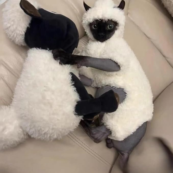 Disfraz de Oveja de Algodón para Perros y Gatos Talla XL miniatura 3