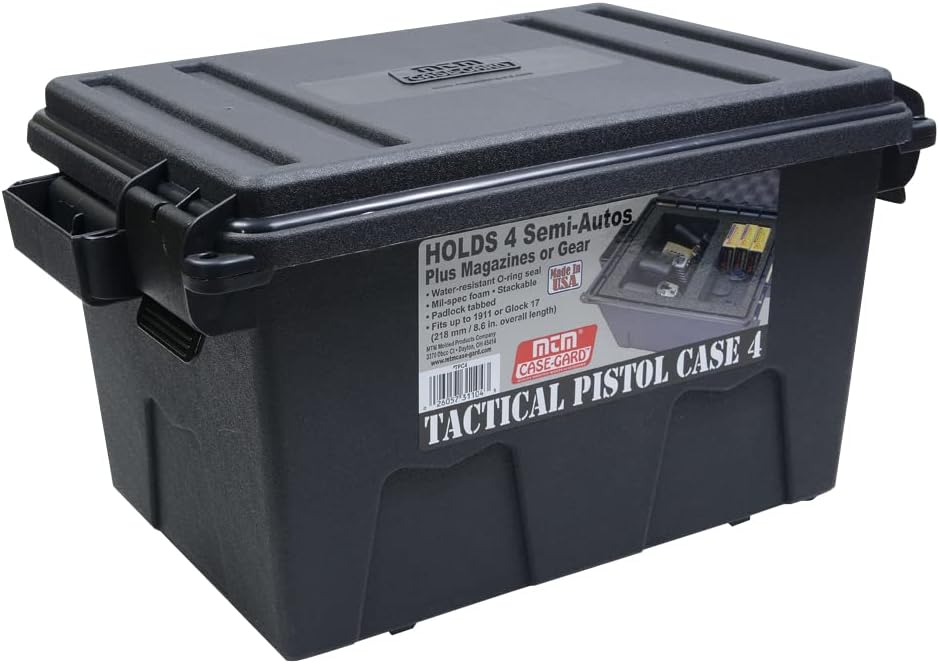 MTM TPC Tactical Pistol Handgun Case | O-Ring Seal | USA Made