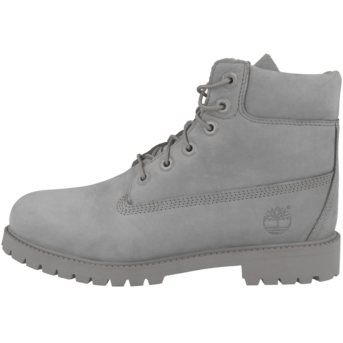 Timberland 6" Waterproof Boots Unisex Juniors (5.5 Big Kid M, LT Gray)