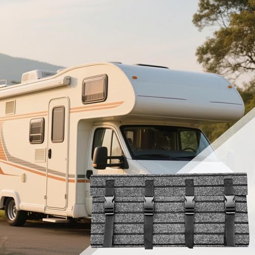 Cubre escalones para autocaravana con doble capa y hebilla ajustable 4