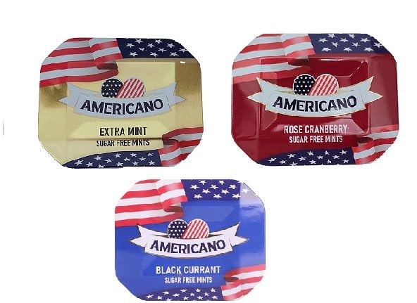 Americano sugarfree mints set of 3 | Rose Cranberry - Extra Mint - Black Currant-image-10