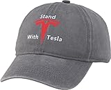 T Car-Logo Vintage Washed Cotton Dad Hat Baseball Cap Adjustable Unstructured Ball Cap OneSize Grey