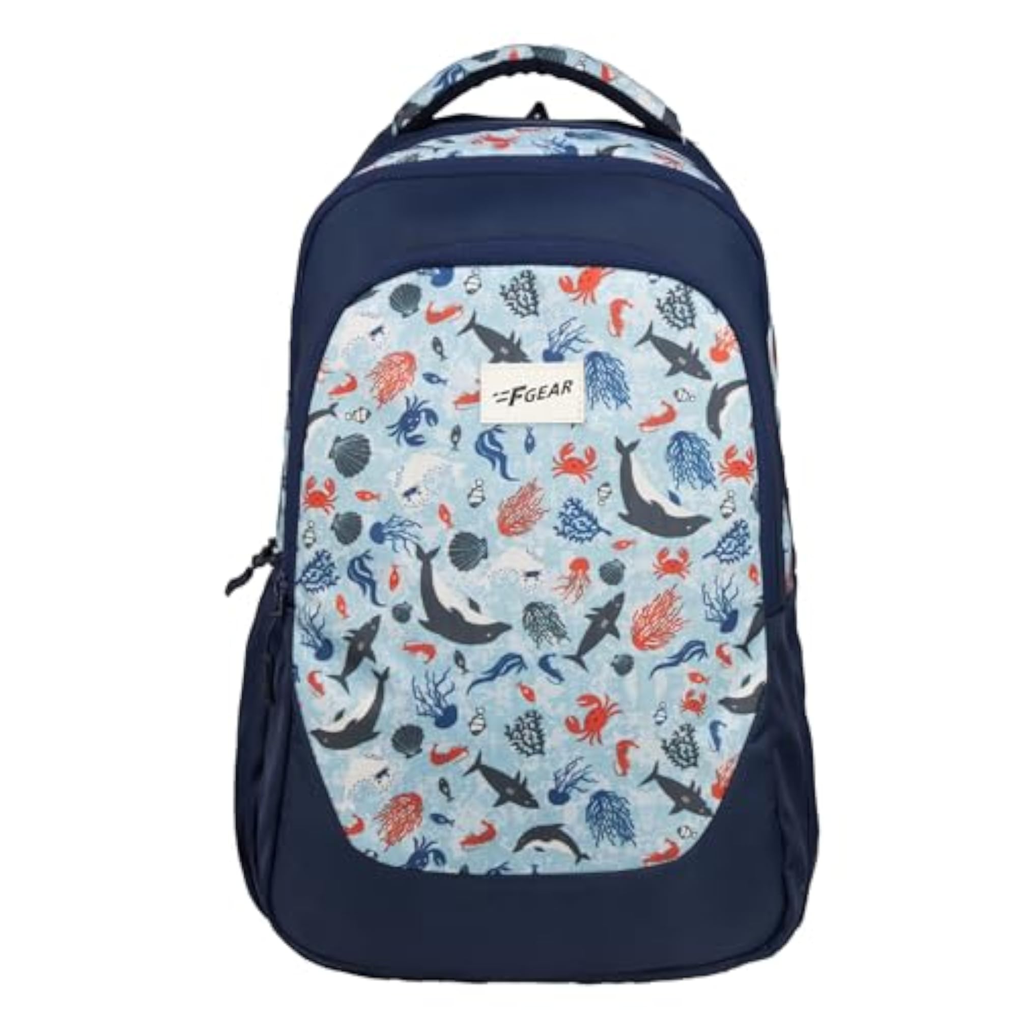 Navy Ocean Odes 21L School Backpack, Lightweight & Durable