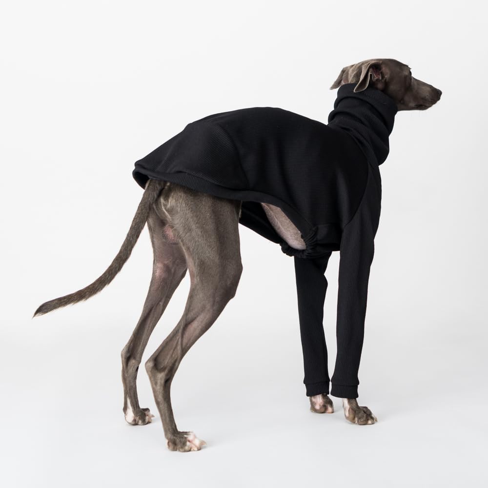 Thermo-Hundepullover für italienische Windhunde, Rollkragen, schmale Passform, weicher Stretch-Pullover für kleine Hunde (M)