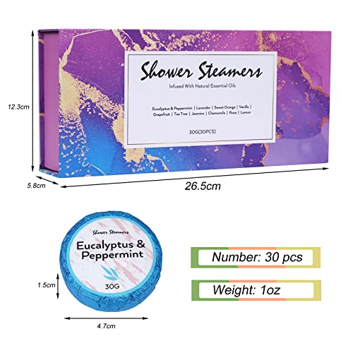 Shower Steamers Aromatherapy, Shower Bombs With Essential Oil, Shower Steamers Gift Set For Women And Men, Shower Tablets For Stress Relief, Relaxation, Home Spa, Birthday, Holiday Gifts (30 Pcs) #TOP6