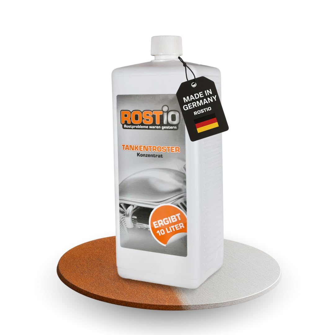 Rostio Tank Rust Remover 1 Litre Concentrate – Rust Removal Fuel Petrol Water Tank