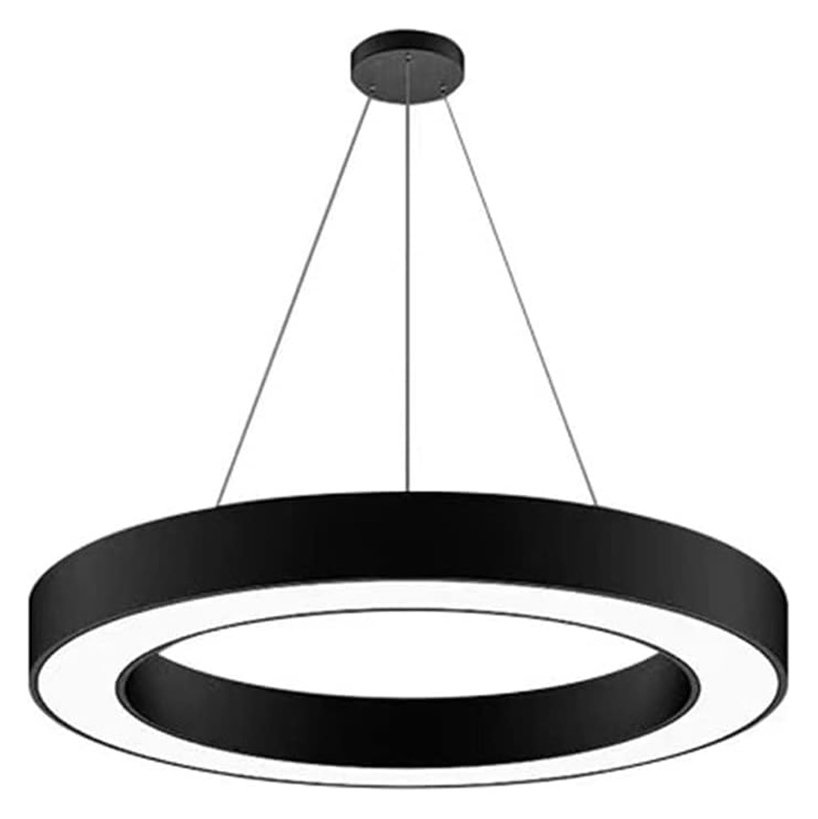 Ceiling Lamp Chandelier Light Minimalist Circular Led Pendant Light Modern Ring Industrial Chandelier Shop Lobby Circle Ceiling Hanging Light Fixture for Office Areas Gyms Cafes Supermarkets Basements