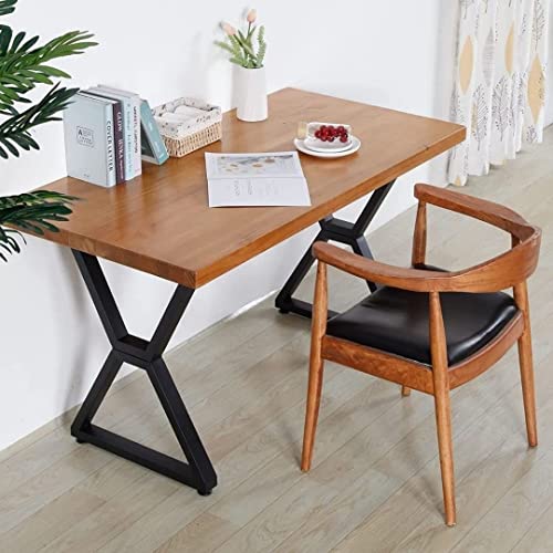 Image of Heavy Duty Metal Legs for Projects-Adjustable Height Black (X- Shape) Pack of 2
