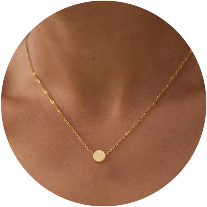 Collares de oro Valloey Rover para mujer | Delicados collares con colgante de estrella y luna chapados en oro de 14 quilates y plata de ley con circonita cúbica, cadena de cuerda torcida, joyería simple para mujeres