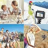 Super compatibilità: il treppiede per selfie stick si adatta a telefoni cellulari da 6 a 8 cm, spessore 1,2 cm, compatibili con la maggior parte dei dispositivi iOS/Android e per iPhone, Samsung, Huawei e altri smartphone. Nessuna app aggiuntiva richiesta. Tutto quello che devi fare è connetterti tramite Bluetooth.