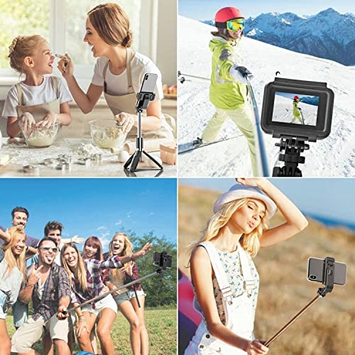 Super compatibilità: il treppiede per selfie stick si adatta a telefoni cellulari da 6 a 8 cm, spessore 1,2 cm, compatibili con la maggior parte dei dispositivi iOS/Android e per iPhone, Samsung, Huawei e altri smartphone. Nessuna app aggiuntiva richiesta. Tutto quello che devi fare è connetterti tramite Bluetooth.