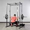REP Fitness PR-1100 Power Rack Home Gym System, Squat Cage with Attachment Compatibility Multi-Grip Pull Up Bar, Adjustable J Cups, Extended Safeties, 700 lb Capacity, Strength Training Equipment