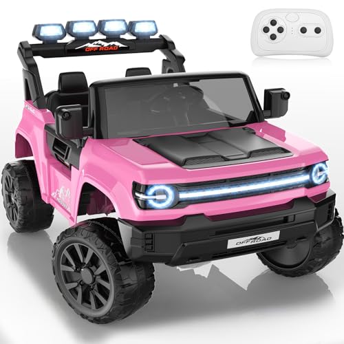 Hikole 2 Seater 24V Ride on Toys for Kids, Power Wheels with Remote Control, Electric Vehicle, 4×200W Strong Motors, XXL - Detailed View