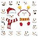 Autocollant Bonhomme de Neige pour Réfrigérateur Stickers Frigo Bonhomme de Neige Stickers Porte Noël Bonhomme de Neige Set de Décoration de Fenêtre de Noël Noël Photos de Fenêtre pour Noël, Vitrines