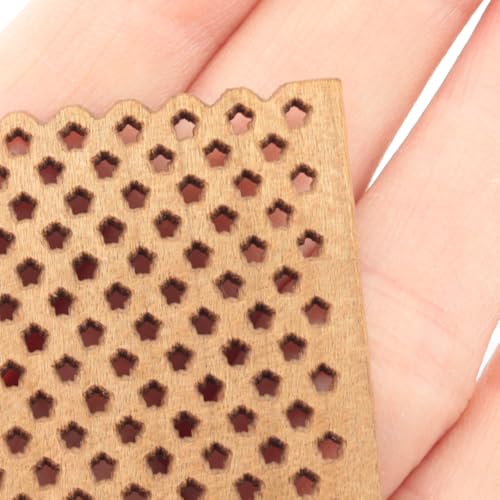 5 piezas Mechas de Madera Rectangular 40x60mm con Marco de Hierro miniatura 4