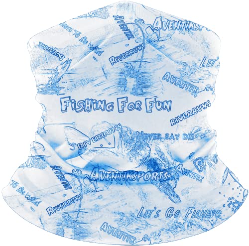 Riverruns Handmade UPF 50+ Cooling Neck Gaiter, Ice Silk Camouflage Elastic Outdoor Face Mask for Fishing, Hiking