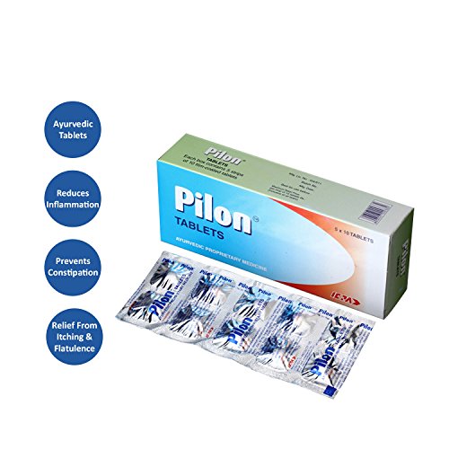 Image of ICPA Pilon Ayurvedic Tablets For Piles - Pack Of 5 (50 Tablets)