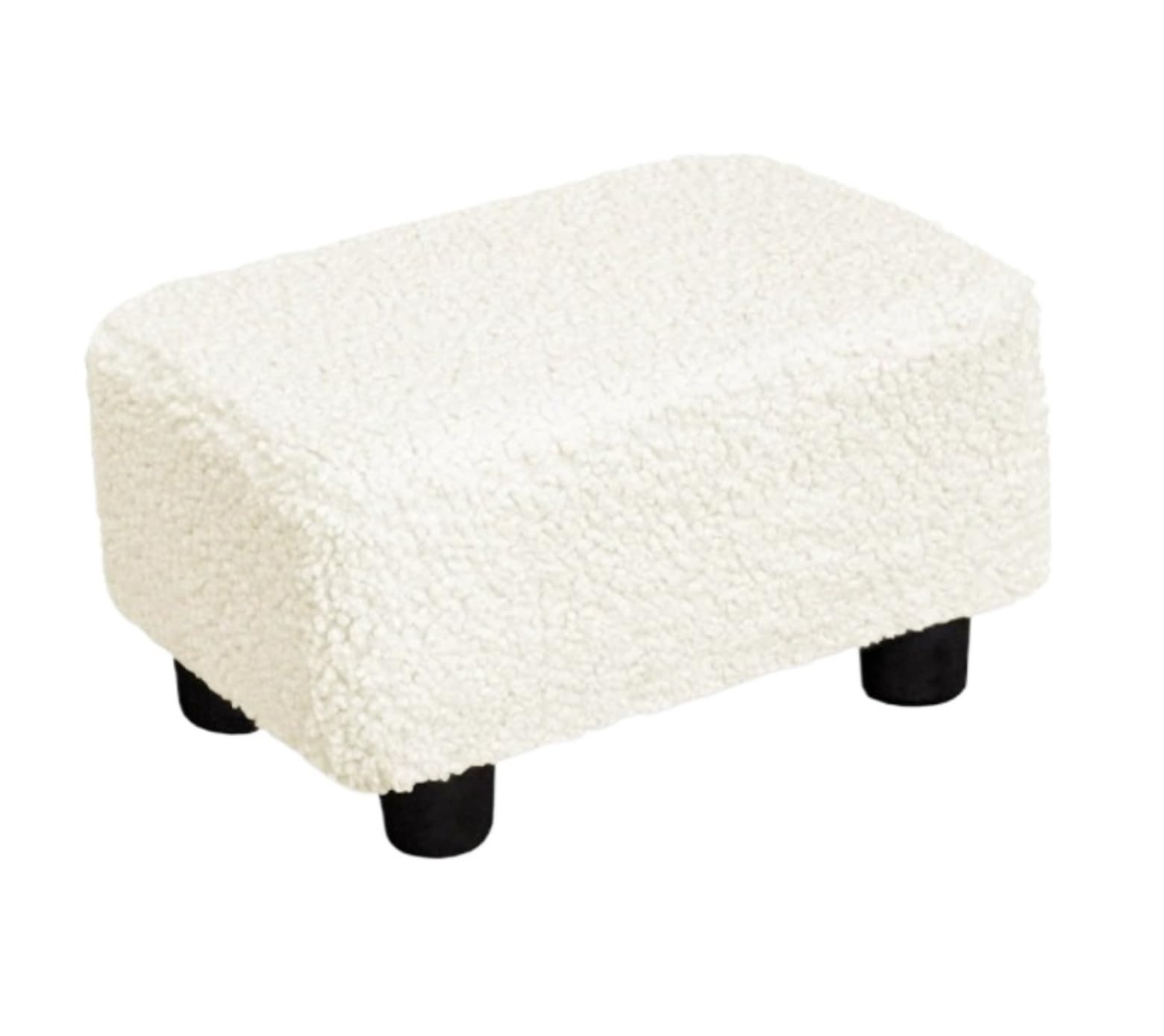 Tabouret repose-pieds rectangulaire en bois stable pour canapé de salon