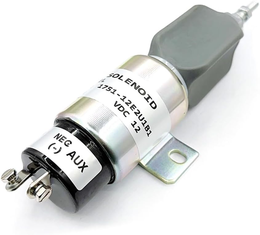 12V Diesel Fuel Shut Off Solenoid Valve 1751-12E2U1B1 SA-4984-12 77402 77402GT For S40 S45 S60 S65 Excavator