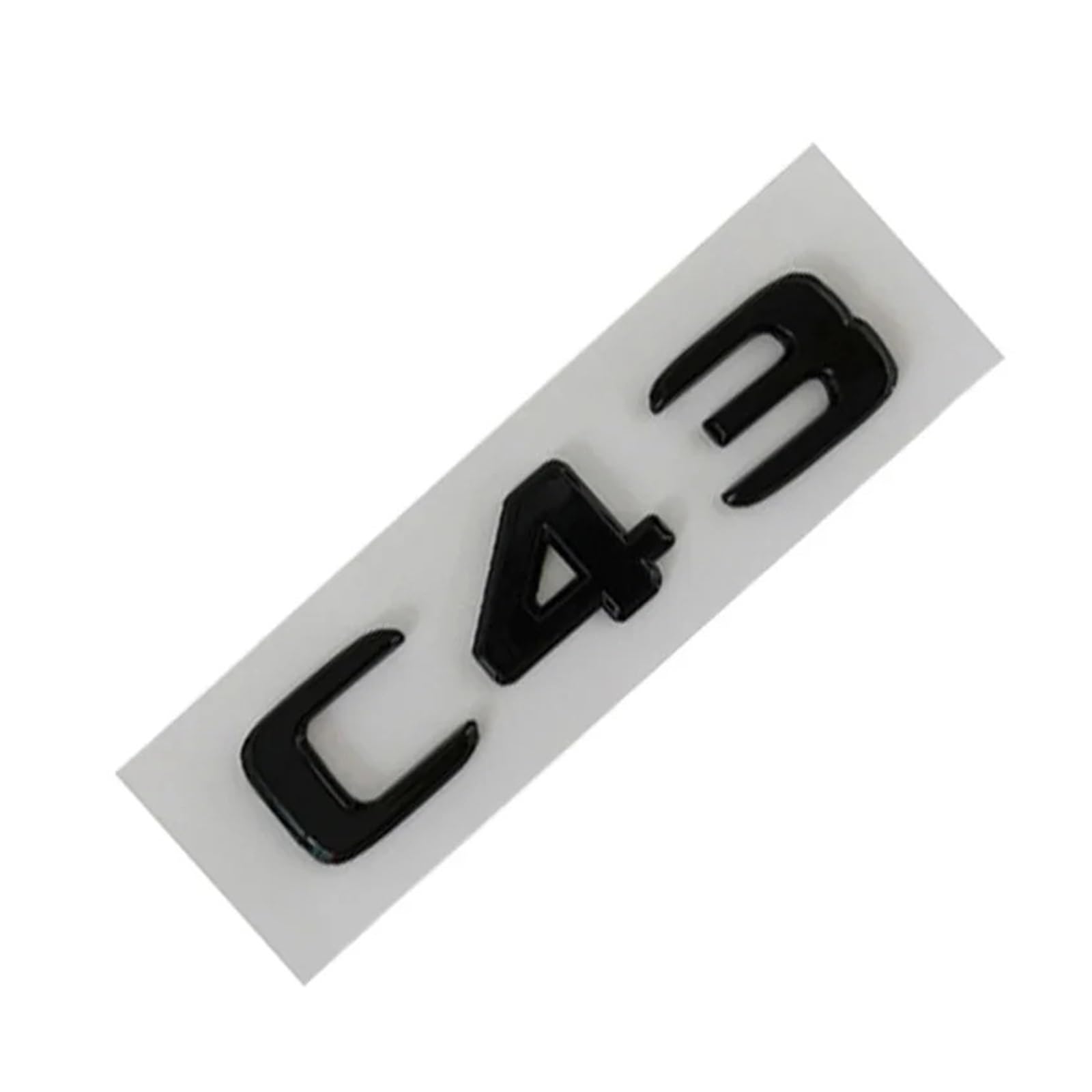OVARIA 3D ABS Black Letters Car Rear Trunk Badge Sticker C63 C43 Emblem Logo Fit For Mercedes C43 C63 AMG W204 W205 Car Accessories(C43 Black)