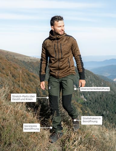 RevolutionRace Herren Nordwand Pro Pants, Hose zum Wandern und für viele Outdoor-Aktivitäten, Forest Green, XXL