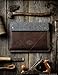 Genuine Italian Leather Case/Sleeve for MacBook Pro 13/14 / 15/16 inch, Wood Brown, Wool Felt Bag for MB Air 13, M1, M2 Handmade Vintage Secure Laptop Cover, Unique Gift, Crazy Horse Craft