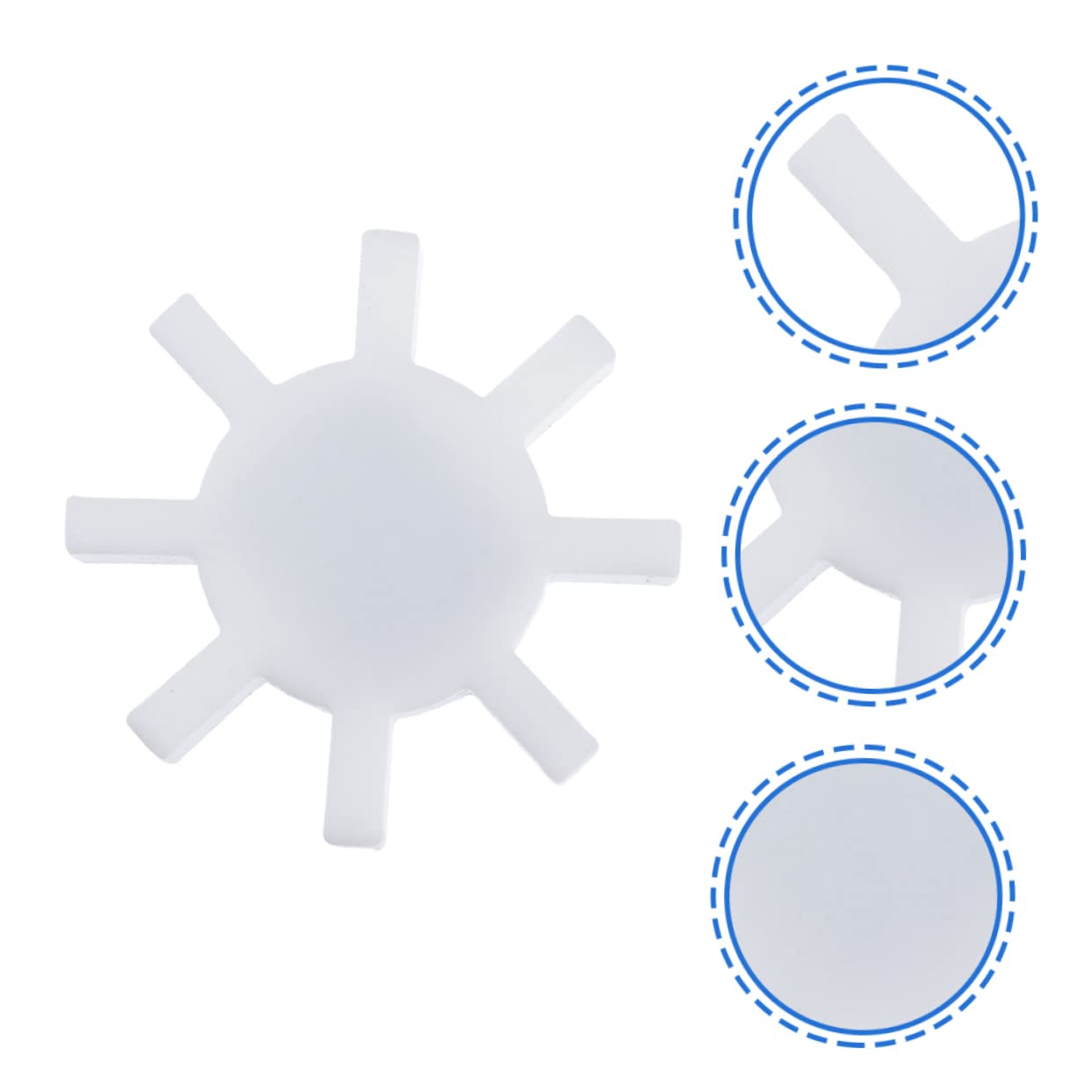 4 Sätze Magnetrührer Zahnradförmiger Labor Magnetrührstab Labor Rührstab Rührer Rührform Rührform Rührstäbe Chemischer Mischer Weißes Ptfe 2 Stück * 4