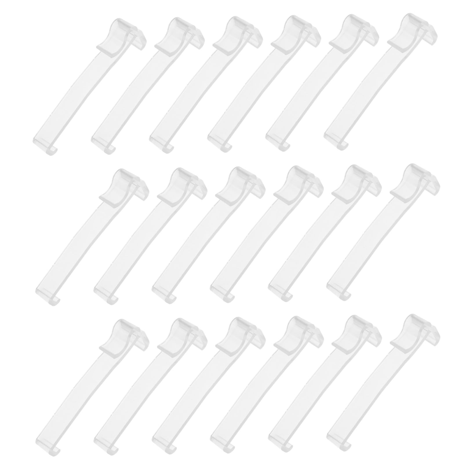Clips de plástico transparentes para cambiar soportes de cenefas de persianas