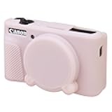 BOVKE Silicone Camera Case for Canon PowerShot SX740/ SX730 Digital Camera, SX740 Camera Soft Case Cover Rubber Camera Sleeve with Removable Lens Cover, Jelly Pink