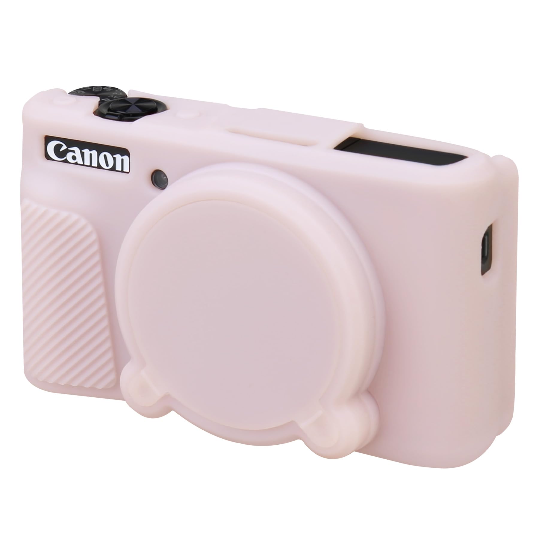 BOVKE Silicone Camera Case for Canon PowerShot SX740/ SX730 Digital Camera, SX740 Camera Soft Case Cover Rubber Camera Sleeve with Removable Lens Cover, Jelly Pink