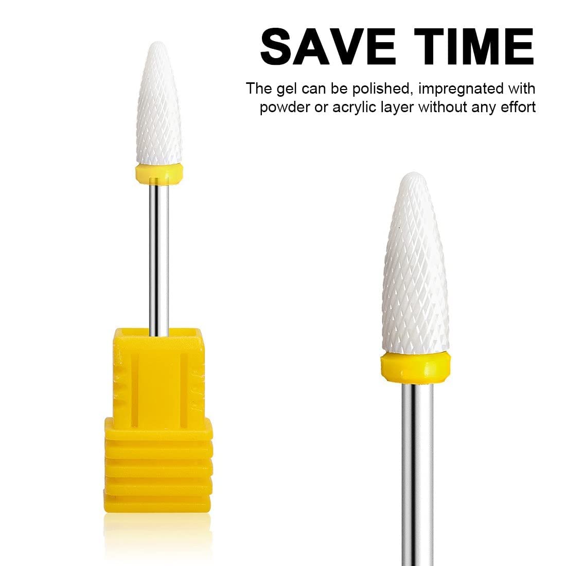 5 sztuk ceramicznych wierteł do paznokci, zestaw elektrycznych frezów do paznokci, ceramiczne wiertła do paznokci, końcówki ceramiczne do manicure, pedicure, skórek paznokci, do użytku domowego (5 kolorów)