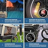 KESSER® Hundeanhänger Boxer 3-in-1 Hundebuggy & Jogger Fahrradanhänger groß ca. 240 Liter Volumen, gefedert, Material: 600D Oxford Canvas, SmartSpace Concept, maximale Belastbarkeit: 40 kg