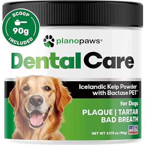 Dog Teeth Cleaning Powder - Dog Plaque and Tartar Remover - Dental Powder for Dogs Teeth with Bactase PET - Dog Breath Freshener to Help Overall Dog Dental Care - Ideal for Mouth, Teeth and Gum Health Cover