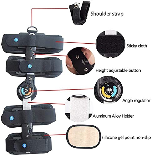Nclcpvo Hinged Rom Knee Brace, Postoperative Brace For Recovery Stabilization, Immobilization Splint Support Brace For Meniscus Tear 502 #TOP1