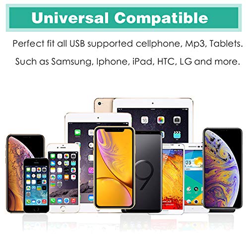 USB Wall Charger, KENHAO 3-Pack 2.1A/5V Dual Port USB Plug Power Adapter Charging Block Cube Compatible with iPhone 11 /Pro Max, XR/XS/X 8/7/6 Plus, Samsung, Moto, Kindle, Android Phone -White