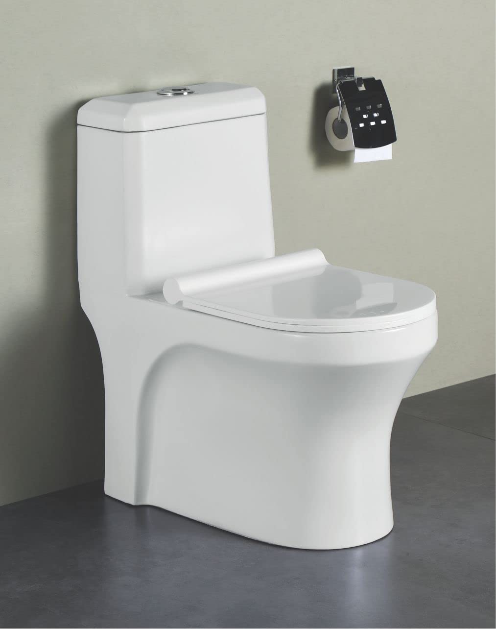 Buy Floor Mounted One Piece Ceramic Western Toilet / Commode / European Commode / Water Closet