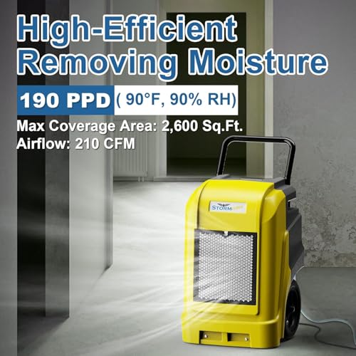 Image of ALORAIR Commercial Dehumidifier with Pump Drain Hose, 190 Pints Industrial Dehumidifiers Large Capacity for Basements, Garages, Mall & Job Sites, 6 Years Limited Warranty