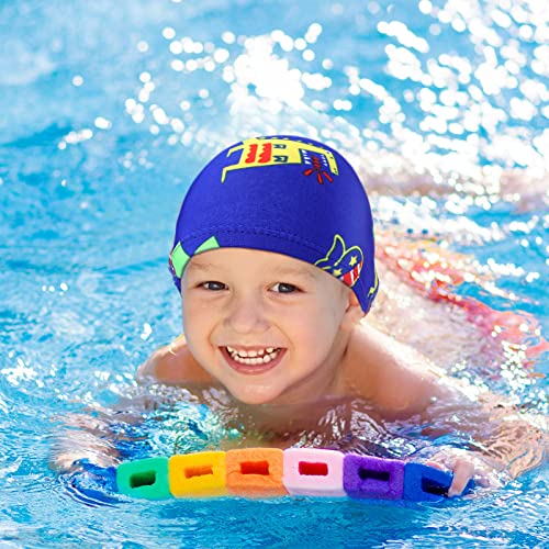 Image of 3 Pieces Kids Swim Caps for Boys Girls Age 1-6 Swimming Cap Pool Cap for Kids Child Swim Caps for Toddler Youth (Fresh Style)